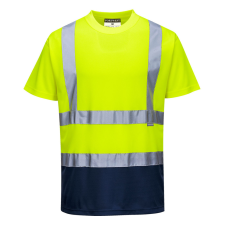 Portwest Kéttónusú póló Yellow/Navy M láthatósági ruházat