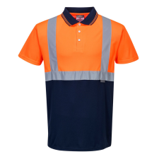 Portwest Kéttónusú pólóing Orange/Navy M láthatósági ruházat