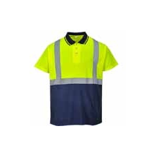 Portwest Kéttónusú pólóing S479 Sárga/Navy XXL méret láthatósági ruházat