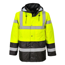 Portwest Kontraszt Traffic kabát (sárga/fekete, 3XL) láthatósági ruházat