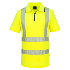 Portwest KX3 Sport Hi-Vis cipzáros póló S/S sárga L