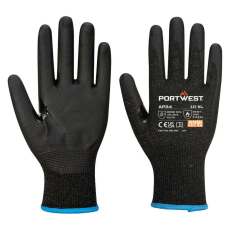 Portwest LR15 nitrilhab érintőképernyős kesztyű (12 pár) fekete XS