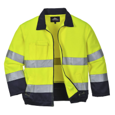 Portwest Madrid Hi-Vis kabát (sárga/tengerészkék, S) láthatósági ruházat