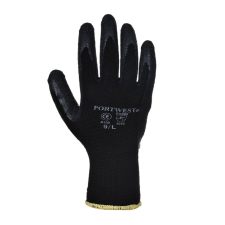 Portwest Mártott latex kesztyű (fekete*, M) védőkesztyű