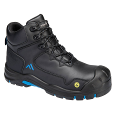 Portwest Munkavédelmi bakancs Apex Mid S3S ESD HRO SR SC FO fekete 41-es
