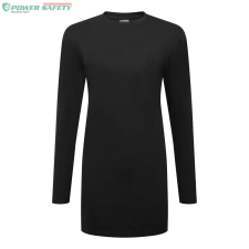 Portwest Női pamut Relaxed Fit póló L/S - Fekete női póló