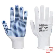 Portwest Nylon PVC pontozott kesztyű White/Blue XXL védőkesztyű