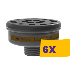 Portwest P906 A2 gáz szűrő - univerzális csatlakozás 6db (Karton - 6 csomag)