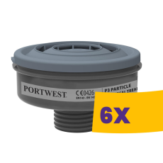 Portwest P946 P3 részecske szűrő - univerzális csatlakozás 6db (Karton - 6 csomag)