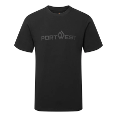 Portwest pamut póló S/S fekete XL