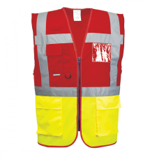 Portwest Paris Executive mellény (sárga/piros, S) láthatósági ruházat