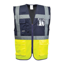 Portwest Paris Executive mellény (sárga/tengerészkék, S) láthatósági ruházat