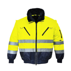 Portwest PJ50 Hi-Vis 3 az 1-ben pilóta kabát sárga-tengerészkék