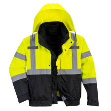 Portwest Premium Hi-Vis 3 az 1-ben bomberkabát XXXL sárga láthatósági ruházat