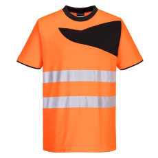 Portwest PW213 Hi-Vis Póló S/S (narancs/fekete, L)