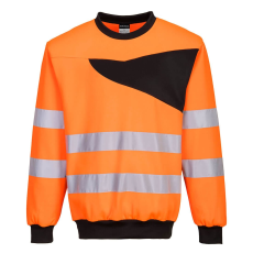 Portwest PW277 Hi-Vis Kereknyakú pulóver (narancs/fekete, 4XL)