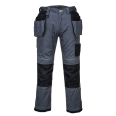 Portwest PW305 Portwest PW3 Lengőzsebes Stretch Munkanadrág (szürke/fekete, 41/XL)