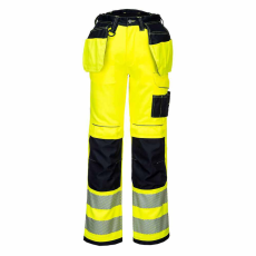 Portwest PW306 jól láthatósági stretch munkásnadrág lengő zsebekkel