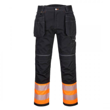 Portwest PW307 PW3 Hi-Vis Class 1 Holster nadrág (narancs/fekete, 28) láthatósági ruházat