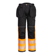 Portwest PW307 PW3 Hi-Vis Class 1 lengőzsebes nadrág narancs-fekete láthatósági ruházat