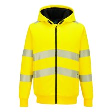 Portwest PW321 Hi-Vis cipzáras téli kapucnis pulcsi láthatósági ruházat