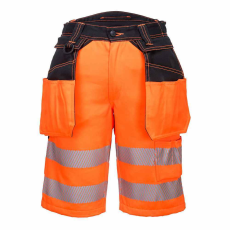 Portwest PW343 jól láthatósági lengőzsebes munkás rövidnadrág