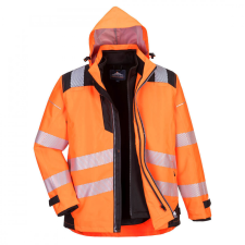 Portwest PW365 PW3 Hi-Vis 3-in-1 kabát (narancs/fekete, XL) láthatósági ruházat