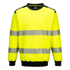 Portwest PW379 PW3 Hi-Vis környakú pulóver sárga-fekete