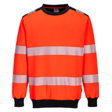 Portwest PW379RBKXXL Portwest PW3 Hi-Vis Crew Neck pulóver munkaruha
