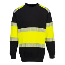 Portwest PW3 FR Modaflame Hi-Vis Class 1 pulóver Yellow/Black XL munkaruha