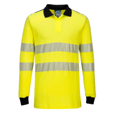 Portwest PW3 FR Modaflame Hi-Vis lángálló pólóing Yellow/Black XXXL munkaruha