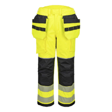 Portwest PW3 FR Modaflame Hi-Vis lengőzsebes téli nadrág Yellow/Black S