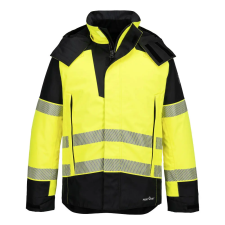 Portwest PW3 FR Modaflame Hi-Vis téli esőkabát Yellow/Black S munkaruha