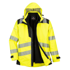 Portwest PW3 Hi-Vis 3-in-1 kabát Yellow/Black XL láthatósági ruházat