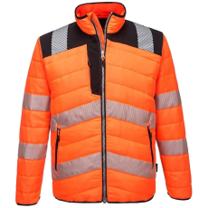 Portwest PW3 Hi-Vis Baffle kabát PW371 Narancs/Fekete M méret
