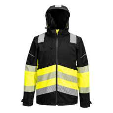Portwest PW3 Hi-Vis Class 1 Extreme lélegző esőkabát Yellow/Black XL
