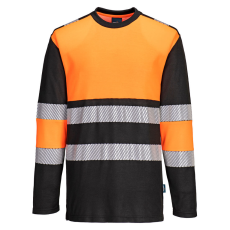 Portwest PW3 Hi-Vis Class 1 hosszú ujjú póló L/S Orange/Black M