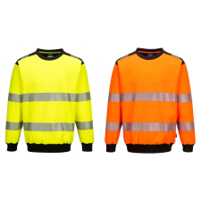 Portwest PW3 Hi-Vis Crew Neck pulóver Sárga/Narancs munkaruha