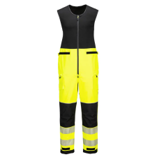 Portwest PW3 Hi-Vis esőálló overál (3L) Yellow/Black M láthatósági ruházat