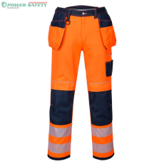 Portwest PW3 Hi-Vis Holster nadrág - Narancs/Navy