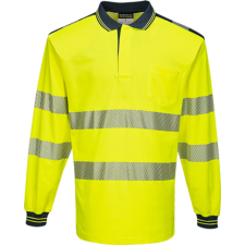 Portwest PW3 Hi-Vis hosszú ujjú pólóing (narancs/fekete, M) láthatósági ruházat