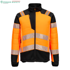 Portwest PW3 Hi-Vis Hybrid Baffle kabát - Narancs/Fekete