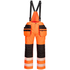 Portwest PW3 Hi-Vis kantáros nadrág Orange/Black M láthatósági ruházat