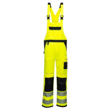 Portwest PW3 Hi-Vis kantáros nadrág (sárga/fekete, S) láthatósági ruházat