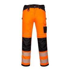 Portwest PW3 Hi-Vis könnyű stretch nadrág Orange/Black 30 láthatósági ruházat