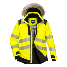 Portwest PW3 Hi-Vis Parka télikabát (sárga/fekete, XXL) láthatósági ruházat