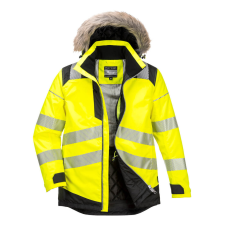 Portwest PW3 Hi-Vis Parka télikabát Yellow/Black XXXL láthatósági ruházat