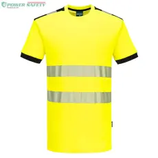 Portwest PW3 Hi-Vis póló S/S - Sárga/Fekete