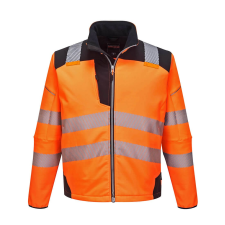 Portwest PW3 Hi-Vis Softshell kabát (narancs/fekete, M) láthatósági ruházat