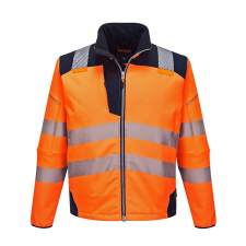 Portwest PW3 Hi-Vis Softshell kabát (narancs/tengerészkék, XL) láthatósági ruházat
